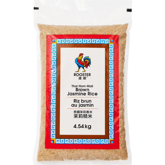 Rooster Riz brun au jasmin Thai Hom Mali 4.54 kg, 0,35 $/100g