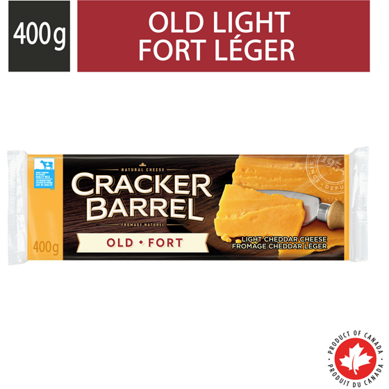 Cracker Barrel Old Light Cheddar Cheese 400 g, $1.49/100g