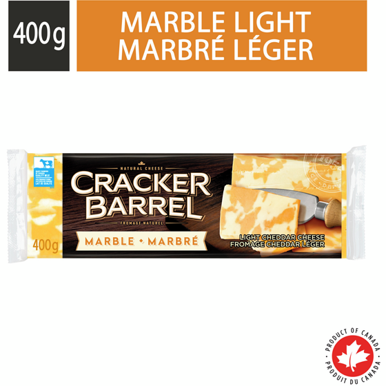 Cracker Barrel Marble Light Cheese 400 g, $1.87/100g