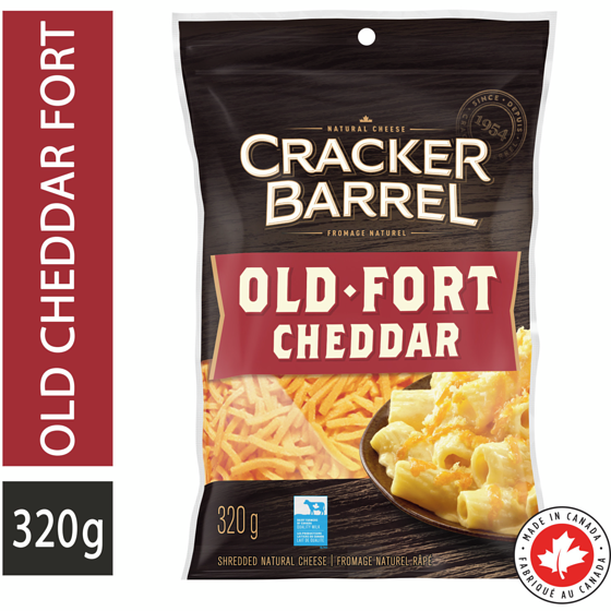 Cracker Barrel Fromage râpé cheddar fort 320 g, 2,81 $/100g