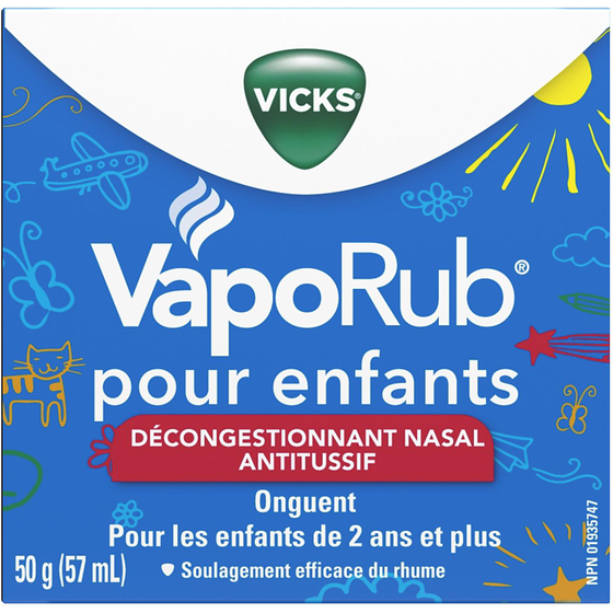 Vicks Onguent décongestionnant nasal et antitussif pour enfants VapoRub 50 g, 14,98 $/100g
