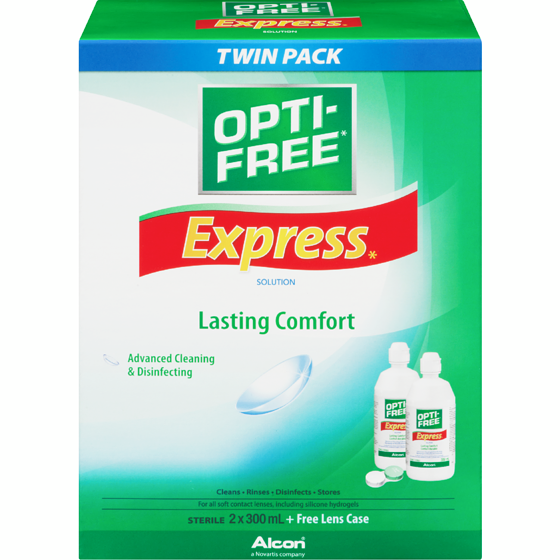 Opti-Free Express Twin 600 ml, $2.75/100ml