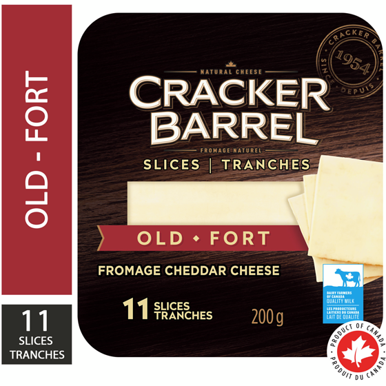 Cracker Barrel Tranches de fromage cheddar fort 200 g, 3,40 $/100g