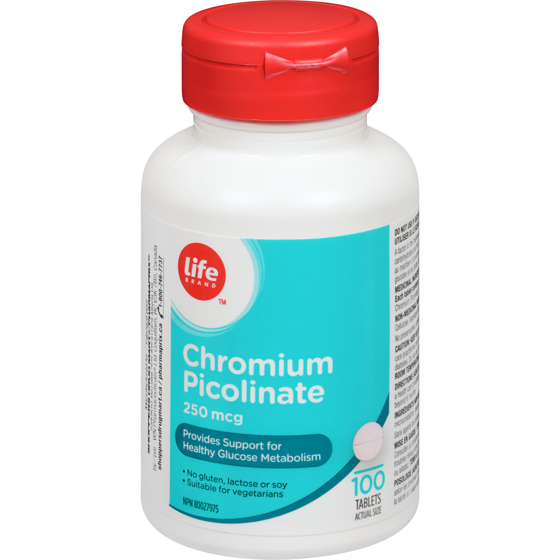 Life Brand Chromium Picolinate 250Mcg 100 Tablets 100 ea, $0.10/1ea