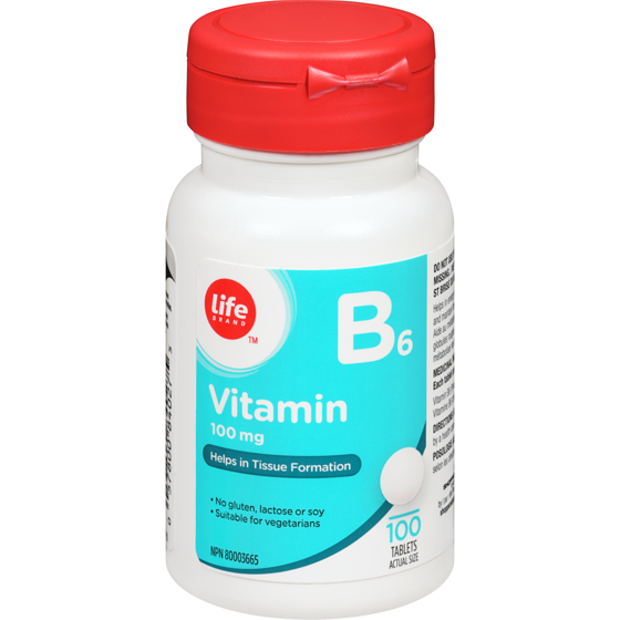 Life Brand Vitamin B6 100 Mg 100 Tablets 100 ea, $0.10/1ea
