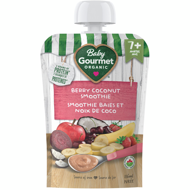 Baby Gourmet Organic Puree Berry Coconut Smoothie 128 ml, $1.95/100ml