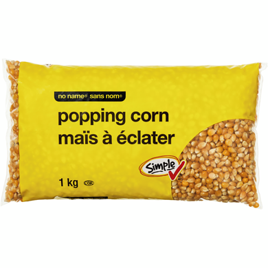 No Name Popping Corn 1 kg, $0.30/100g