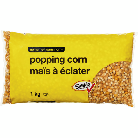 Sans Nom Maïs à éclater 1 kg, 0,33 $/100g