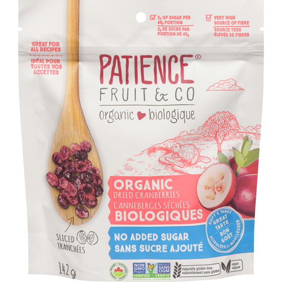 Patience Fruit & Co PNCE CANNEBERGE BIO SSA 142 g, 4,92 $/100g
