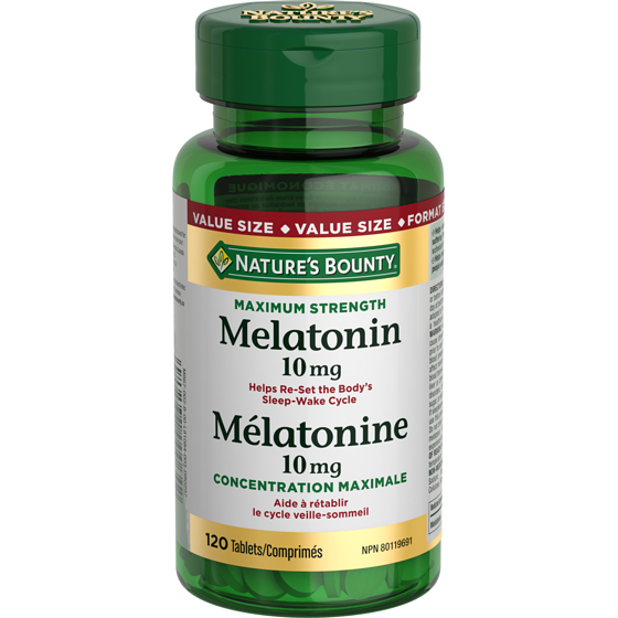 Nature's Bounty Maximum Strength Melatonin, 10 mg, 120 Tablets 120 ea, $0.18/1ea