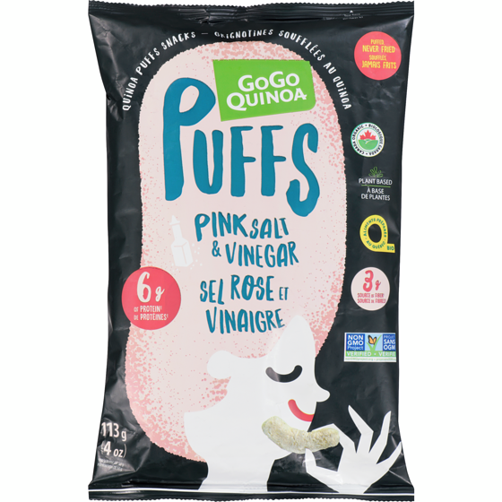 GoGo Quinoa Pink Salt and Vinegar Quinoa Puffs 113 g, $3.98/100g