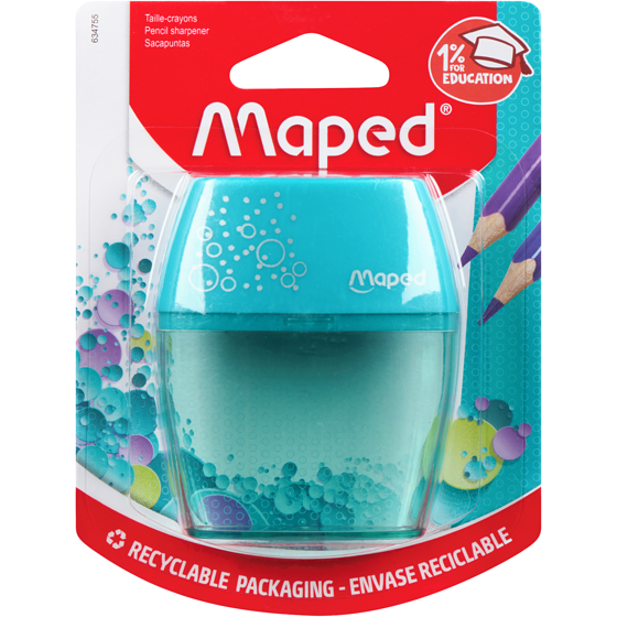 Maped Aiguisoir 2 Trous Shaker Avec Reservoir - Couleurs Assorties 1 ea, 1,50 $/1ch