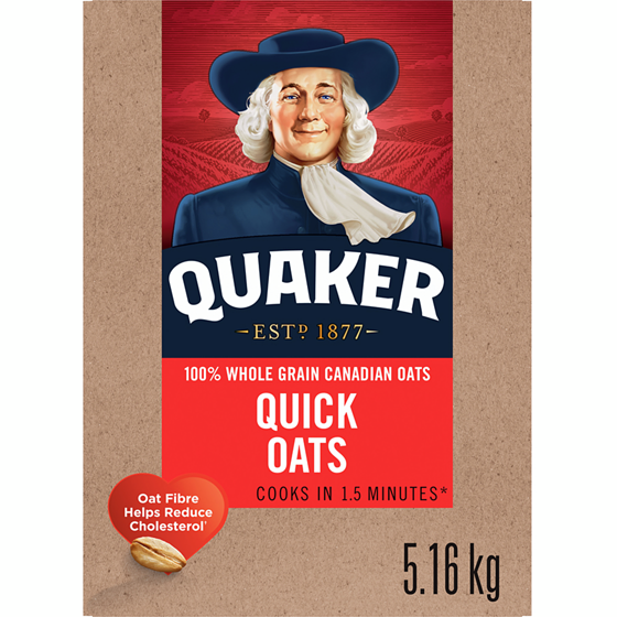 Quaker Quaker Quick Oats 5.16 kg, $0.28/100g