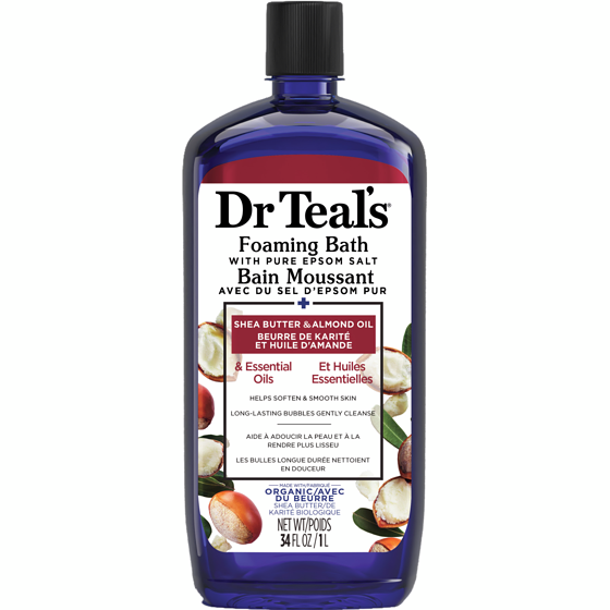 Dr. Teal's Shea Butter & Almond Foaming Bath 1000 ml, $0.80/100ml