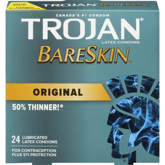 Trojan BareSkin Lubricated Condoms, Super Thin & Sensitive 24 ea, $0.92/1ea