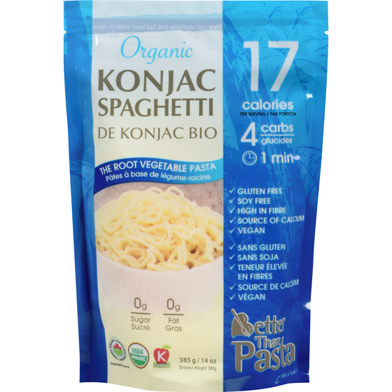 Better Than Pasta Organic Konjac Pasta Spaghetti 385 g, $1.56/100g