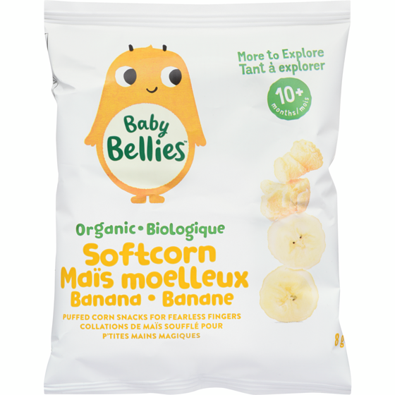 Baby Bellies Organic Softcorn, Banana 8 g, $16.13/100g