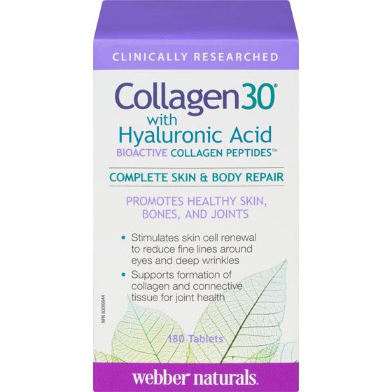 Webber Naturals Collagen30 With Hyaluronic Acid Bioactive Collagen Peptides 180 ea, $0.17/1ea