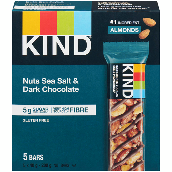 Kind Nuts, Sea Salt & Dark Chocolate Bar 200 g, $5.00/100g