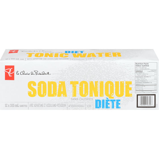 le Choix du Président Soda tonique diète 12x355.0 ml, 0,16 $/100ml