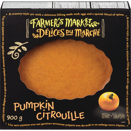 Délices du Marché Tarte à la citrouille 900 g, 1,11 $/100g