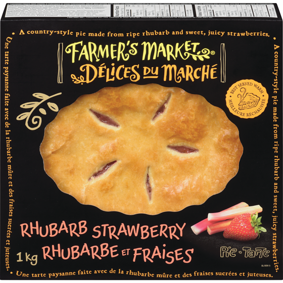 Farmer's Market Rhubarb Strawberry Pie 1 kg, $1.00/100g