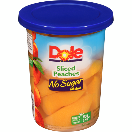 Dole No Sugar Added Sliced Peaches 540 ml, $0.83/100ml