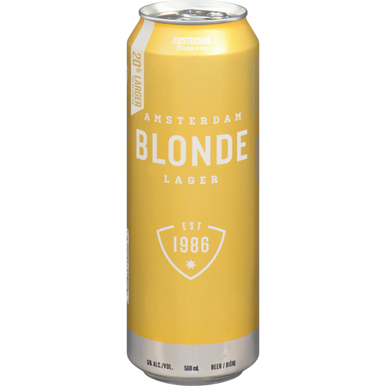 Amsterdam Blonde Beer (ID required at pick-up) 568 ml, $0.71/100ml