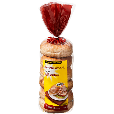 No Name Bagel Whole Wheat 510 g, $0.39/100g