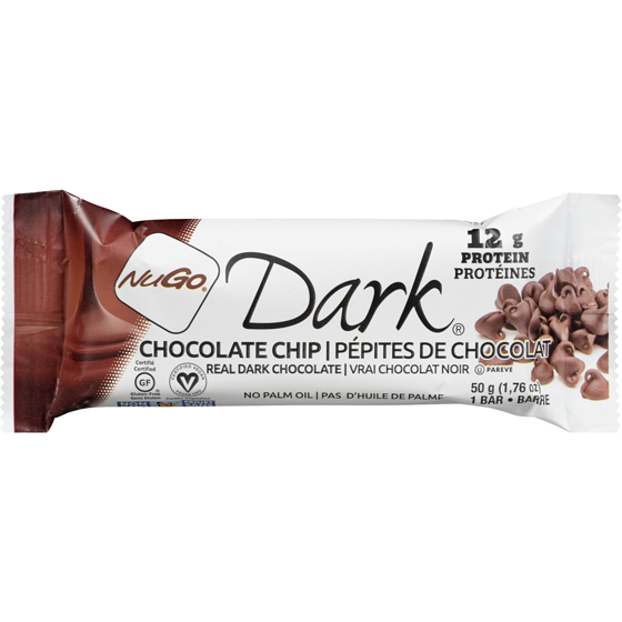 NuGo Dark Bar Chocolate Chip 50 g, $5.98/100g
