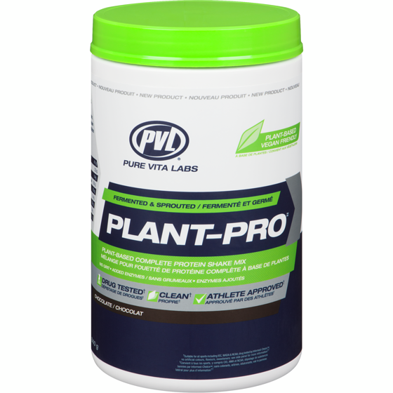 PVL Essentials Fermented & Sprouted Plant-Pro, Plant-Based Protein Shake Mix 840 g, $5.83/100g