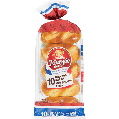 LA FOURNEE DOREE Milk Brioche Rolls 350 g, $1.91/100g