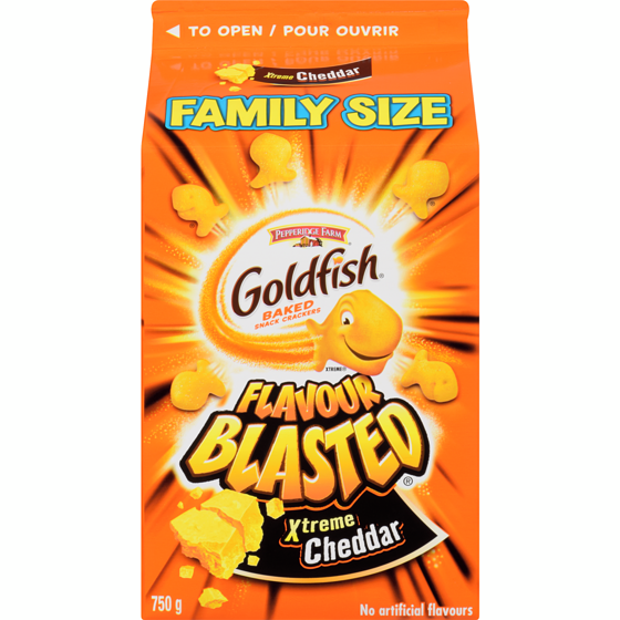 Pepperidge Farm Xtreme Cheddar Family Size Baked Snack Crackers 750 g, $1.47/100g