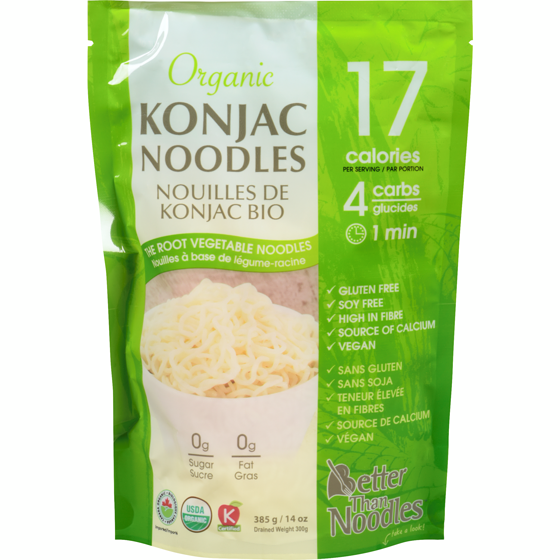 Better Than Noodles Organic Konjac Noodles 385 g, $1.56/100g
