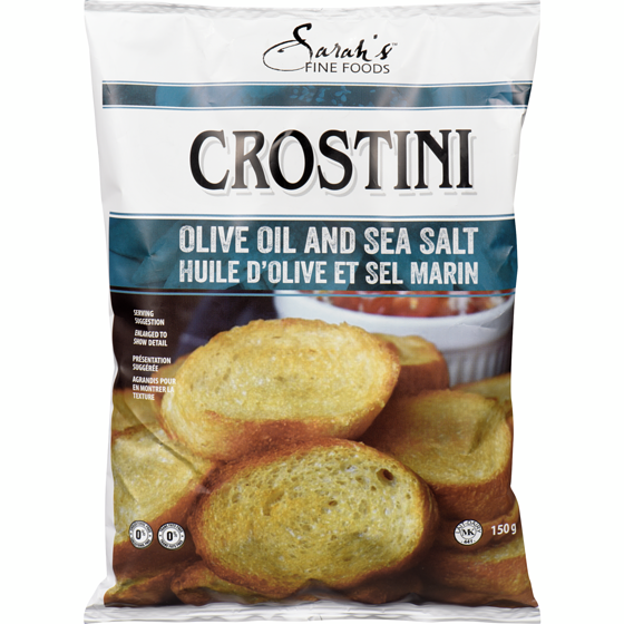 Sarah's Fine Foods Crostini Olive Oil and Sea Salt  150 g, $2.67/100g