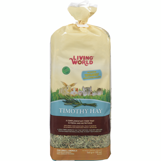 Living World Small Animal Timothy Hay 560 g, $2.32/100g