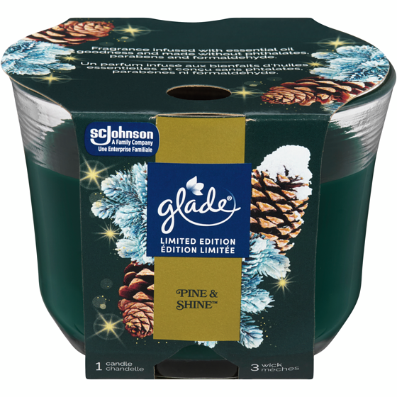 Glade 3-Wick Scented Candle Air Freshener, Pine & Shine™ 1 ea, $11.50/1ea