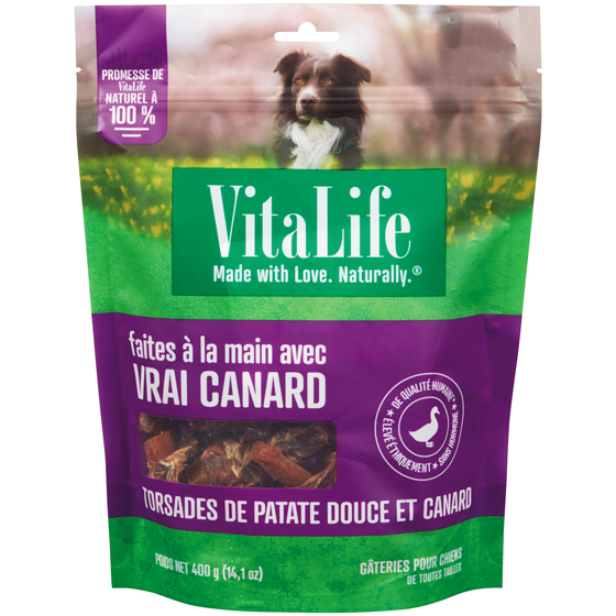 VitaLife Torsades de patate douce et canard 400 g, 3,75 $/100g