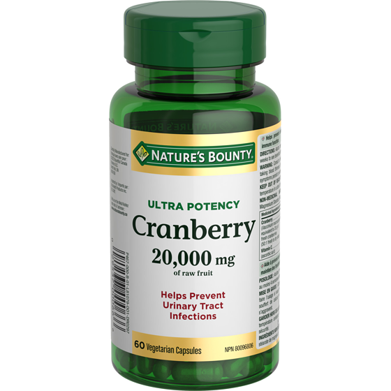Nature's Bounty Cranberry, Ultra Potency, 20,000 mg, Capsules 60 ea, $0.27/1ea