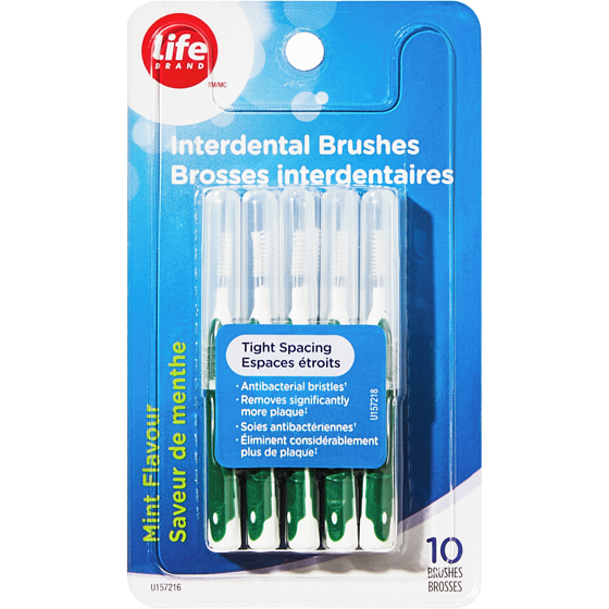 Life Brand Interdental Brushes, Mint Flavour 10 ea, $0.58/1ea