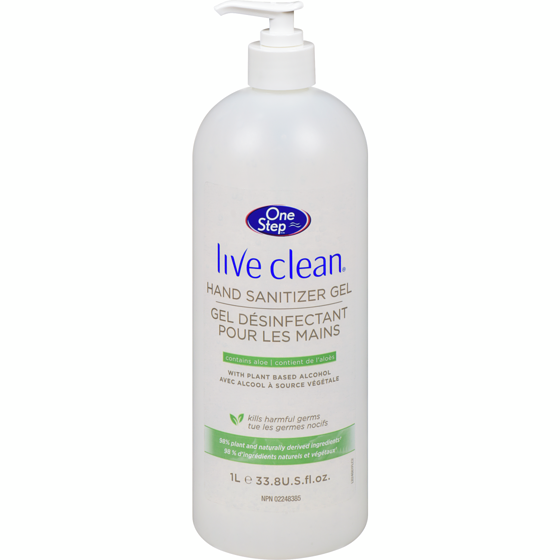 One Step Désinfectant pour les mains One Step 1 l, 1,20 $/100ml
