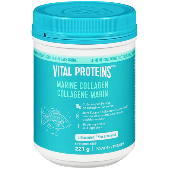 VITAL PROTEINS Poudre de peptides de collagène marin 221 g, 29,41 $/100g