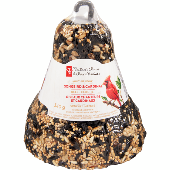 President's Choice Songbird & Cardinal Wild Bird Seed Bell With Built-In Hook 340 g, $1.76/100g