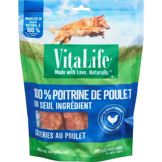 VitaLife Gâteries au poulet 400 g, 3,77 $/100g