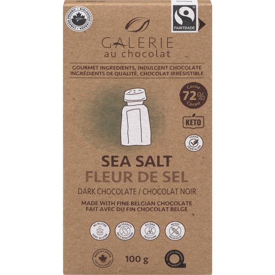 Galerie Au Chocolat Sea Salt Dark Bar 100 g, $7.99/100g