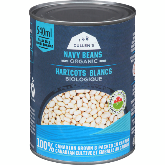 Cullen's Organic Canned Navy Beans 540 ml, $1.02/100ml