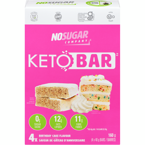 No Sugar Birthday Cake No Sugar Keto Bar 160 g, $31.23/100g