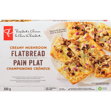 le Choix du Président Pain plat aux champignons crémeux 330 g, 1,97 $/100g
