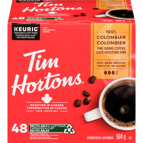 Tim Hortons Timh Cafe Kcup Colombien 48 ea, 0,87 $/1ch