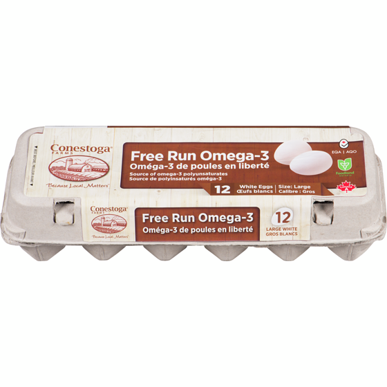 Conestoga Eggs Omega 3 White Eggs 12 ea, $0.67/1ea